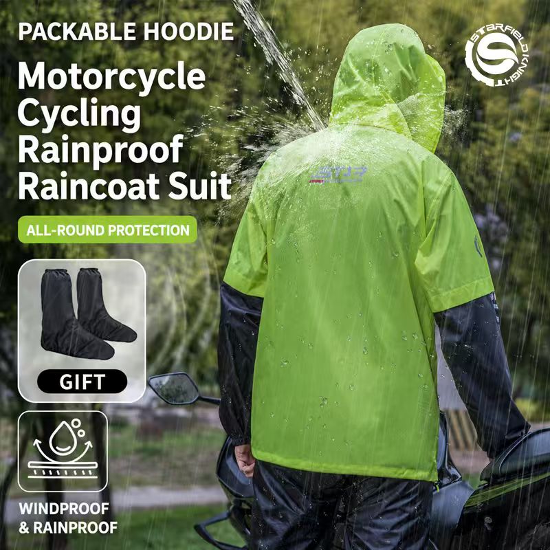 Motorcycle Gear Mens - Conjunto Impermeable para Motocicleta SFK, Chaqueta,